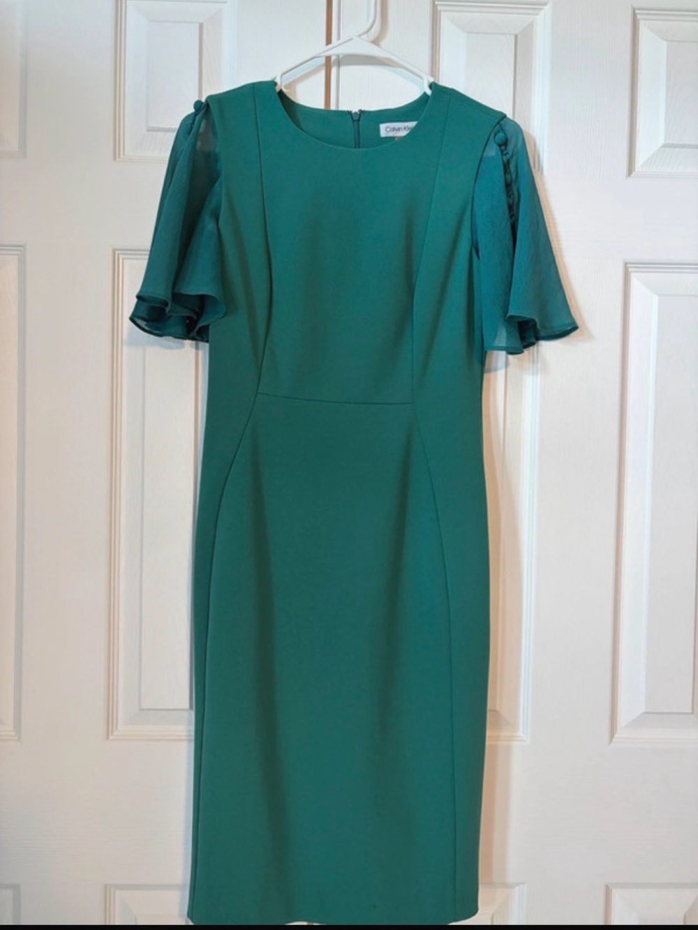 Calvin Klein Flutter Sleeve Sheath Dress